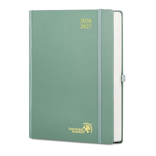 POPRUN 2026-2027 Daily Planner One Page Per Day Even Weekends (A4 Large Size - 8.5" x 12") - Academic Calendar Book(July 2026 - June 2027), 2026 Day Appointment Book, Hardcover - Midnight Gr