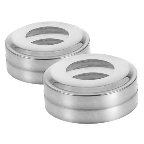 WOONEKY 4 Stück Teiliges Edelstahl Dekorative Abdeckkappen Rund Basisplatte für Poolleiter Handlaufpfosten Ersatzteile Robust Wartungsfrei Vielseitig für Schwimmbad Treppen Geländer