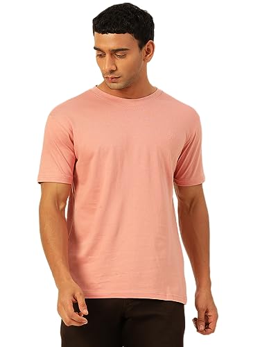 Image of Solid Soft Cloth Round Neck Cotton Relaxed Fit T Shirt