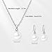 LYNNON Pearl Pendant Necklace & Earrings Set for Women，Classic White Pearl Jewelry Set for Brides and Wedding,12MM Pendant Necklace and 10MM Earrings Great Gifts for Birthdays Valentine's Day