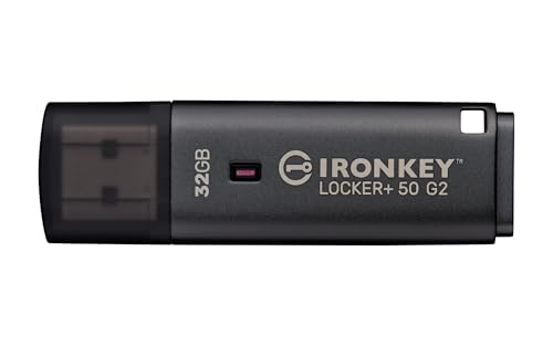 Image of Kingston Ironkey Locker+ 50 G2 32GB Encrypted USB Drive | FIPS 197 | AES-XTS Protection | Multi-Password Security | USB 3.2 Gen 1 | IKLP50G2 /32GB