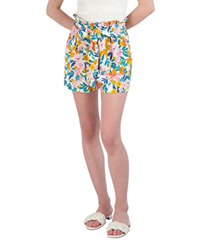 Bcbgeneration Women's Relaxed Elastic Tie Front Paperbag Short, Palm, Small #TOP20