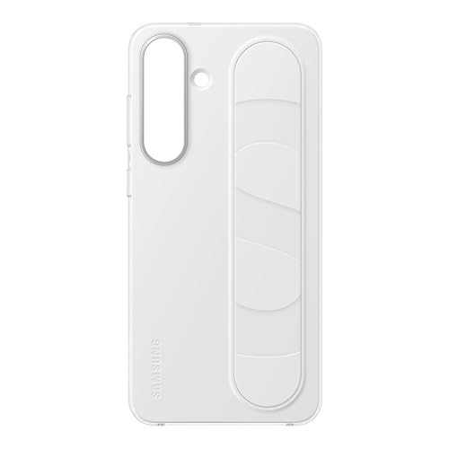 Image of SAMSUNG Galaxy S25 FE Standing Grip Phone Case, Protective Cover with Stand, Hands Free, Secure Grip, Soft, Comfortable Design, US Version, White