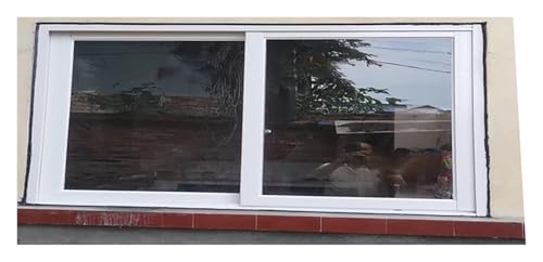 Ventana corrediza de aluminio pequeña con mosquitero para sótano o gallinero