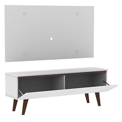 Rack Madesa Le Mans e Painel para TV até 55 Polegadas 2 Portas - Branco/Rustic