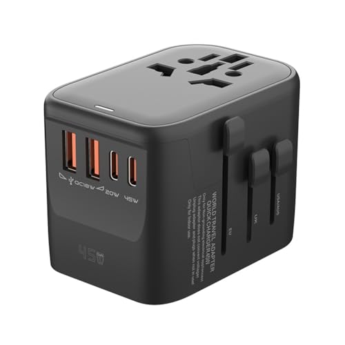 Adaptador de viaje GaN 65W para solucionar la falta de enchufes en hoteles internacionales