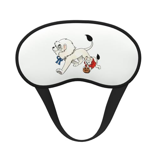 ジャングル大帝レオ アイマスク スリープマスク 眼帯 安眠 目隠し 睡眠用 遮光 軽量 昼寝 旅行 快眠 圧迫感なし 通気性 柔らかい 快適 収縮バンド型 調整可能 手洗いok 旅行 出張 オールシーズン対応 男女兼用 1枚