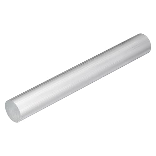QUARKZMAN Varilla Redonda de Aluminio, Diámetro de 1 Pulgada, Barra de Metal Macizo 6061 para Torno de Bricolaje, Longitud de 8 Pulgadas para Herramienta de Manualidades
