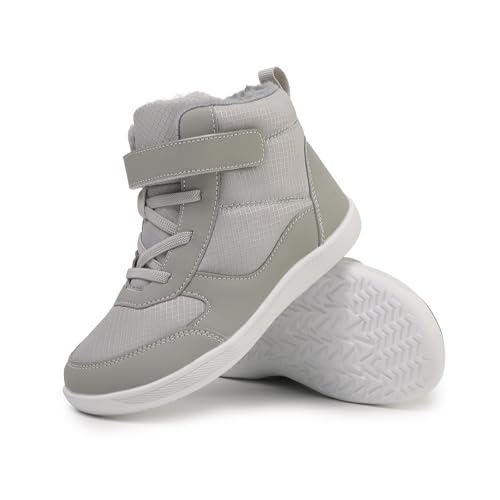 Kids barefoot snow boots for winter: zero-drop wide toe box