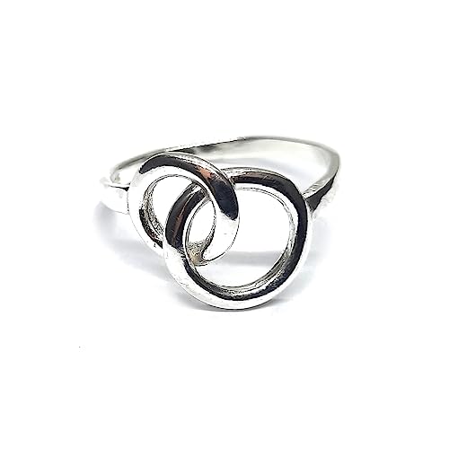 Bague en argent véritable 925 à cercles pour sublimer votre style vestimentaire