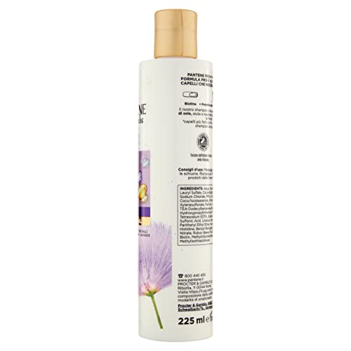 Pantene Pro-V Miracles Forza Shampoo gegen Vergilbung, mit Biotin und hydrolysiertem Seidenprotein, für blondes Haar, behandelt oder mit Sonnenstichen, hilft bei der Wiederherstellung der Kraft in 1