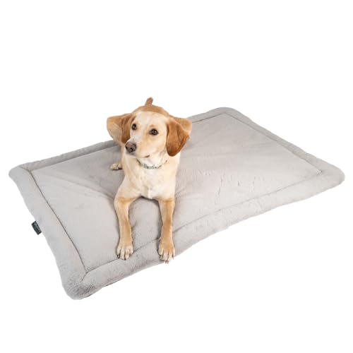 MyBestBuddy Hundekissen Komfort grau 140x100 cm XXXL, allergikerfreundlich (100% Polyester), rutschfest - 40°C waschbar mit flauschigem Stoffbezug - Hundematte BZW. Hundebett für sehr große Hunde