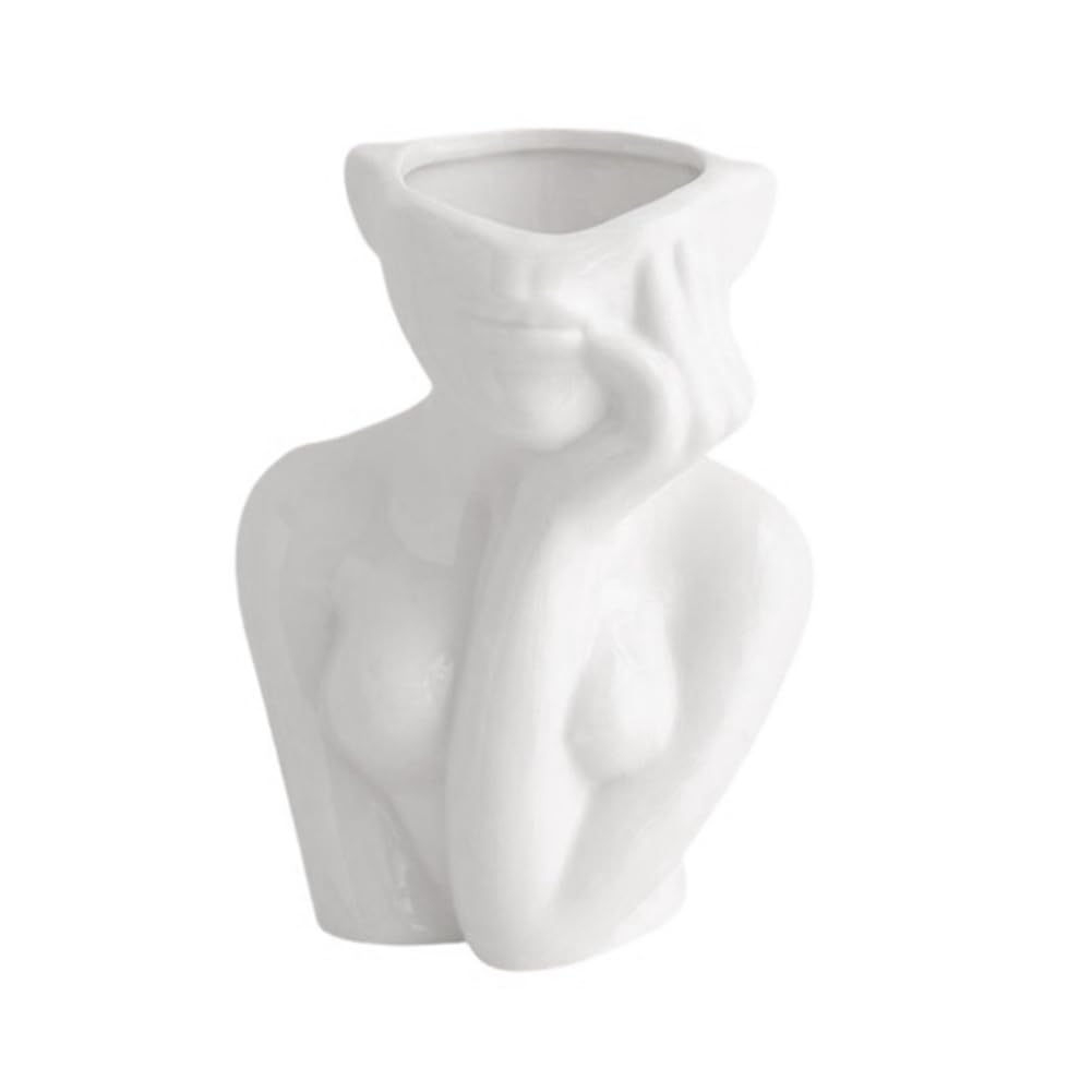 Vase à fleurs corps de femme pot céramique moderne B
