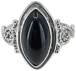 Black Onyx Gemstone 925 Sterling Silver Rings, Wedding Rings, Engagement Rings, Gemstone Rings, Statement Ring For Women, Victorian Style Ring, Handmade Boho Ring, Large Ring, Gift For Her