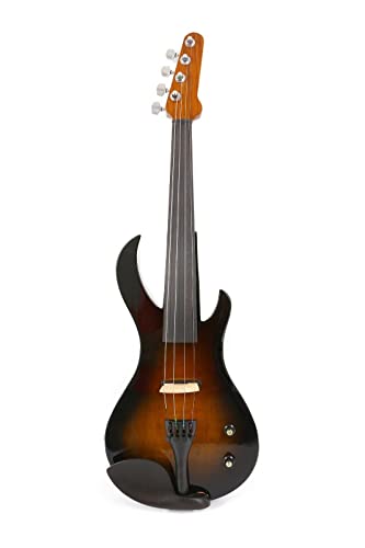 New Electric Violin 4/4 Full Size Solid Wood Violin With Ebony Fittings Guitar Shape Powerful Sound #TOP4