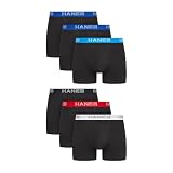 Hanes Men's Underwear Trunks Pack, 6-Pack, Comfort Flex Cotton-Stretch Underwear Trunks for Men, Moisture-Wicking