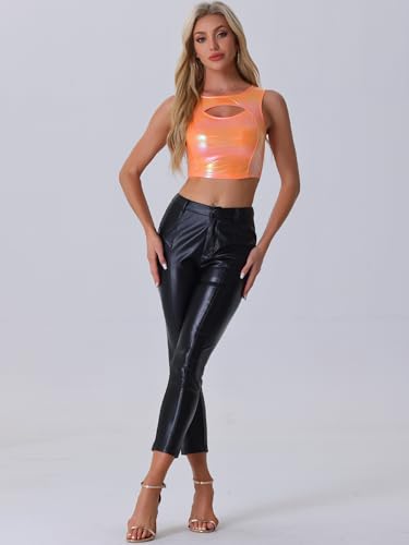 Haut court métallique brillant pour éviter les looks ternes débardeurs holographique - 3
