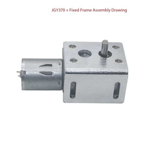 Moteur à engrenages CC JGY370 6V à double arbre pour réducteur vis sans fin