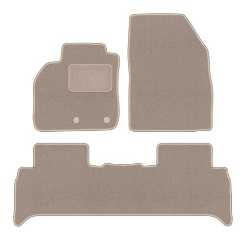 Tapis de voiture beige en velours pour Renault Scenic III de 2009 à 2016