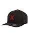 Hurley One and Only Black White Hat Flex Fit - Light Gym Red - Mens - L/XL