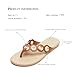 FUNKYMONKEY Women's Circular Rivets Flip Flops Summer Slip On Fashion Thong Sandals for 2025(10 M US, Brown)