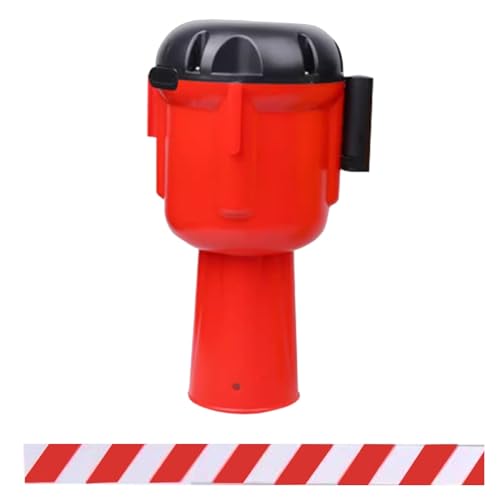CAIFEXUE Cone-Mounted Retractable Belt, 10M Retractable Topper Traffic Ctopper,for Blocking Pedestrian Areas,with Lock Button/B/10M(32Ft)