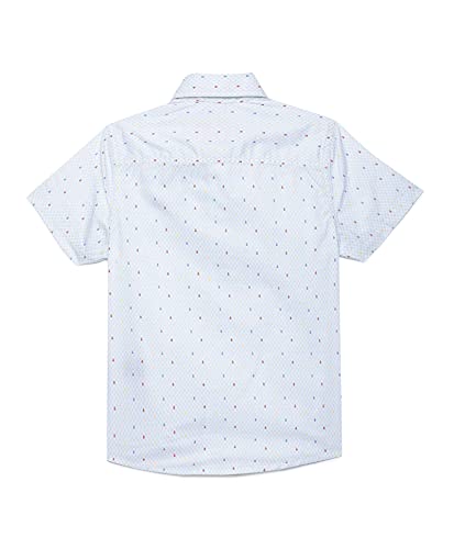 Image of Under Fourteen Only Boys Shirt, 100% Cotton Half Slevees Narrow Collar Regular Fit Printed Shirts for Kids Boys. Cream