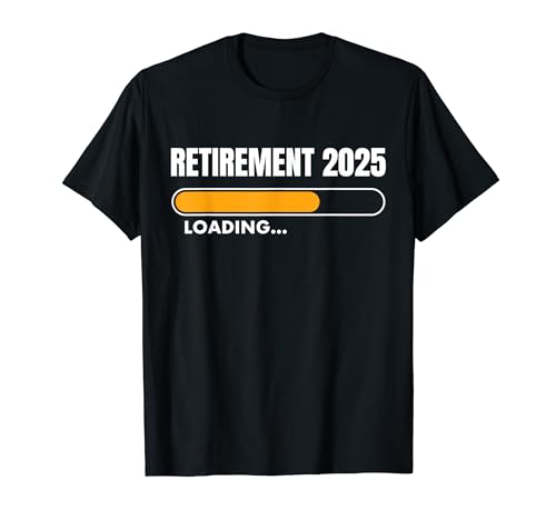 Jubilación Cargando Retiro Divertido 2025 Camiseta