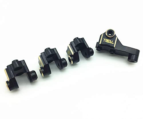 Treal Heavy Duty Brass Front Rear Axle Lower Shock Mount Compatible with TRX-4-Black