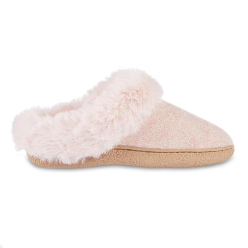 isotoner Women's Classic Comfort Hoodback Memory Foam Slippers, Slippers for Women with Durable Sole and Warmth Faux Fur Cuff - Evening Sand X-Large3
