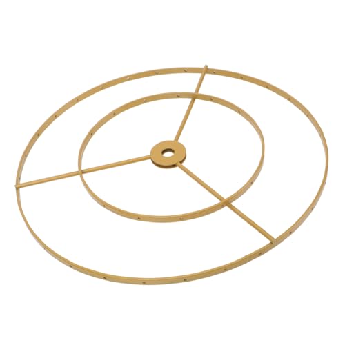 Garneck 双環デザインの耐久性シャンデリアブラケット 対応ランプシェードフレーム 照明用 天井ランプアクセサリー 家やカフェ向け