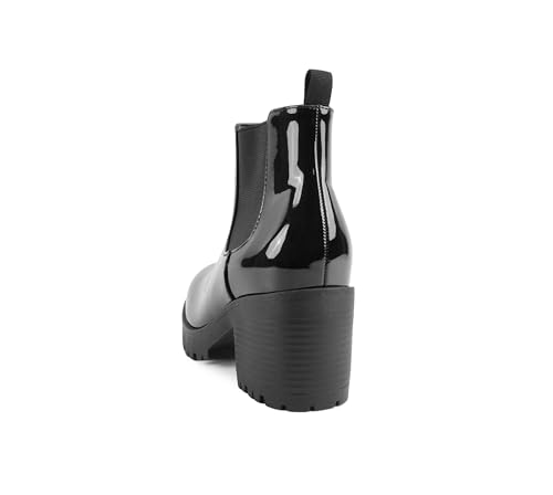 Image of Soda Top Shoes Jaber Ankle Boot W Lug Sole Elastic Gore and Chunky Heel