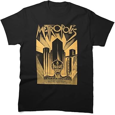 Men's Women's Shirt M.e.t.r.o.p.o.l.i.s F.r.i.t.z L.a.n.g 1.9.2.6 Vintage Movie Poster B.w T-Shirt for Holiday Father's Mother's Day T-Shirt Multicolor