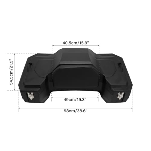 Green-L Universal 82L ATV Trunk Passenger Backrest Seat Rear Rack Cargo Storage Helmet Box Luggage Lounger Gear Bag