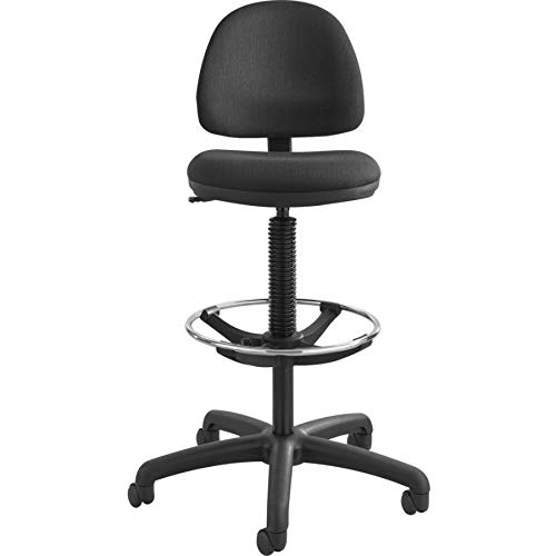 Safco Products Precision Extended Height Chair With Footring (Additional Options Sold Separately), Black #TOP2