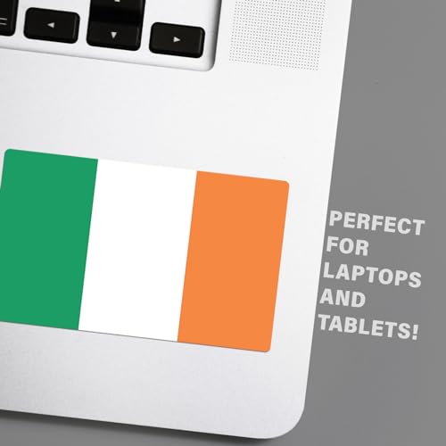 Image of World Country Flag Decal Stickers - Two Pack - for Cars Windows Bumpers Laptops Tablets Tumblers Cups Walls (Ireland)