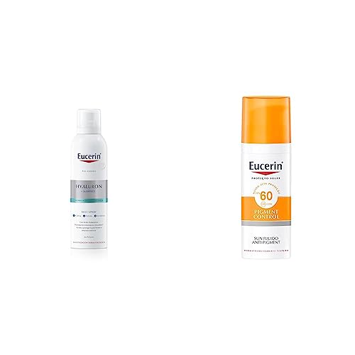 Eucerin Eucerin Hyaluron Filler Mist Spray 150 Ml, color, 150 ml, pack of/paquete de + Protector solar facial anti manchas FPS 50+ Anti Pigment Sun...