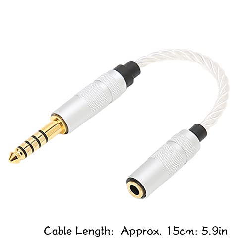 Adaptador de audio 4.4mm macho a 3.5mm hembra transparente miniatura 7