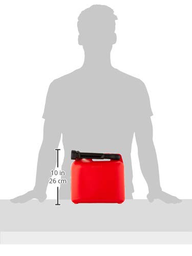 Benzinkanister - 5 Liter - aus Polyethylen - Kraftstoffkanister für Treibstoff aller Art - mit Ausgießer - UN Zulassung - Modell B5ECO - Bikain