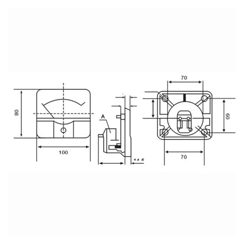 Voltmètre CA 44l1 de précision supérieure 100V boîtier robuste 80x100 mm