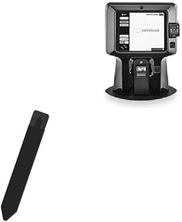 BoxWave Stylus Pouch Compatible with Cantaloupe Go Plus100 (19 in) - Stylus PortaPouch, Stylus Holder Carrier Portable Self-Adhesive - Jet Black