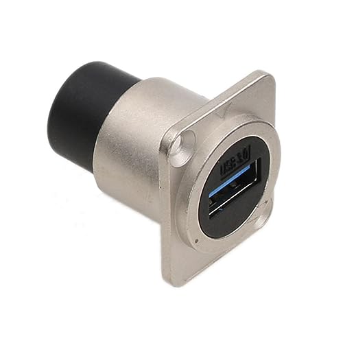 HangTon 2pack USB 3.0 Panel Socket Coupler Waterproof Connector, Inline Cable Chassis Female to Female Extension, IP65 Bulkhead Pass Through