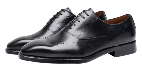 Mens Oxfords Formal Dress Shoes Genunie Leather Modern Suit Shoes Fashion Prom Wedding Business Casual Derby Tuxedo Shoes for Men