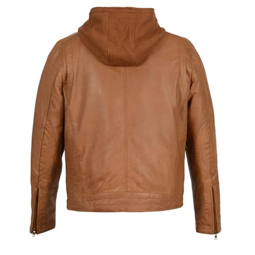 Image of Milwaukee Leather Men's Anthracite Fashion Casual Leather Jacket w /Removable Hoodie SFM1845