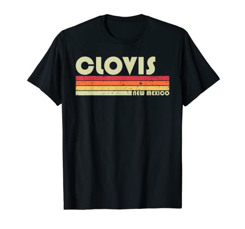 CLOVIS NM NEW MEXICO Funny City Home Roots Gift Retro 80s T-Shirt