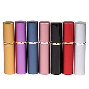 6ml Protable Refillable Perfume Aftershave Atomizer Spray Bottle for Traveling Handbag (1 Set-7 Colors)