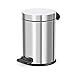 Produktbild Hailo Solid S Mülleimer | 1 x 3 Liter | Kosmetikeimer mit verzinktem Inneneimer | selbstlöschend | Tragegriff | Badezimmer Mülleimer rund | Badezimmer Abfalleimer | Made in Germany | Edelstahl