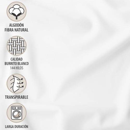 Housse de couette coton Burrito Blanco grise lit 105 - 5