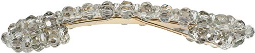 styleBREAKER women rectangular hair clip with plastic beads and clip closure, hair clip, clasp 04027007, color:Grey - Image 4