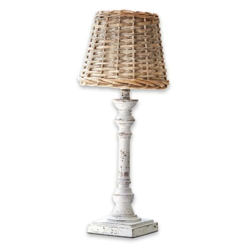 LOBERON Tischlampe Noelie, braun/antikweiß